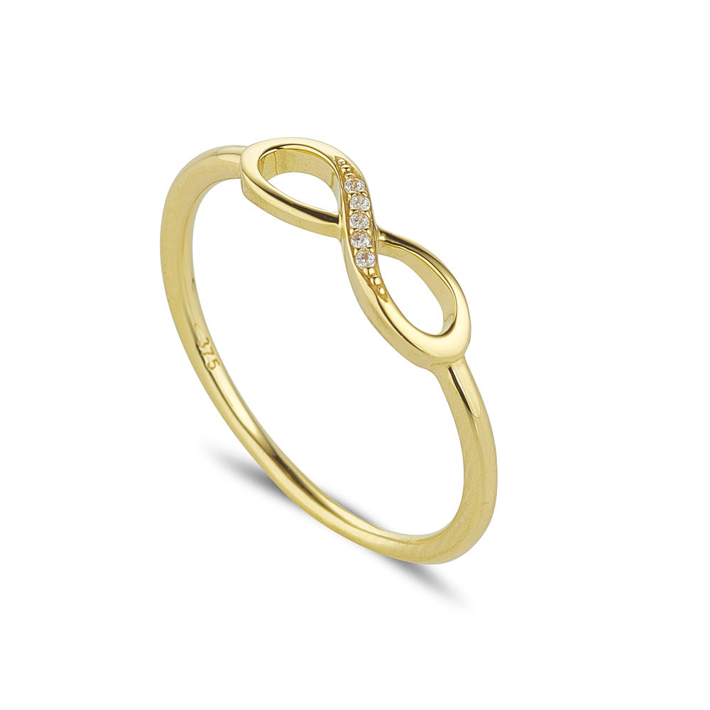 9ct Yellow Gold Infinity Ring